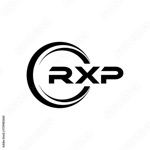 RXP letter logo design with white background in illustrator, cube logo, vector logo, modern alphabet font overlap style. calligraphy designs for logo, Poster, Invitation, etc.