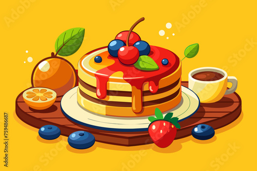 pancakes foods background is