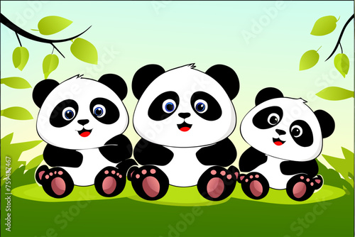 pandas cute background is tree