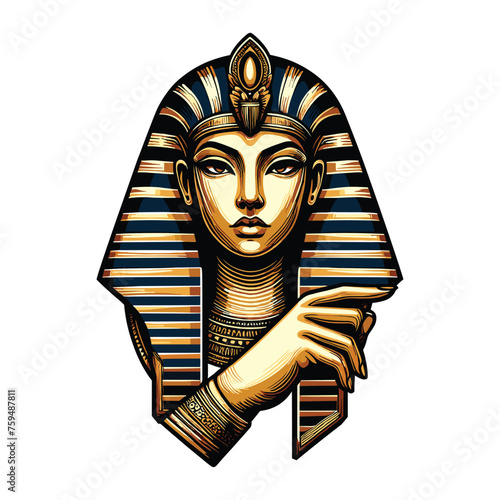 Cleopatra hand vector isolated on white background