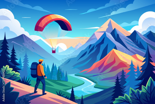 paragliding sport background