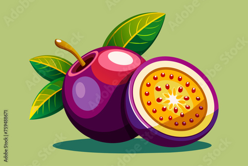 passion fruit background is