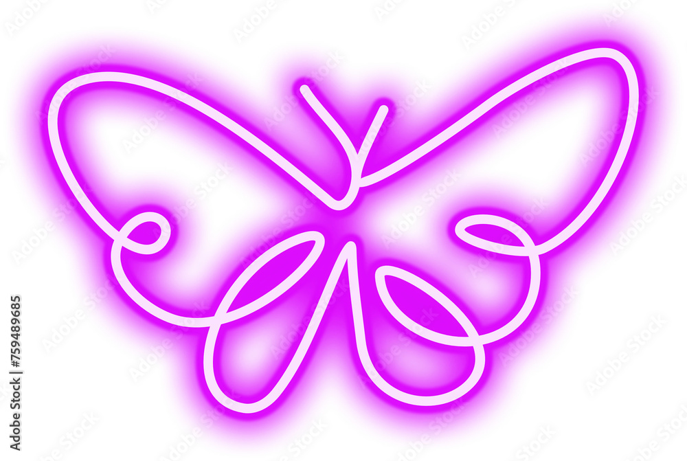 Fototapeta premium Neon Butterfly
