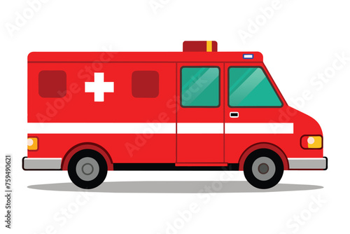  Emergency Response Vehicle ambulance vector art illustration