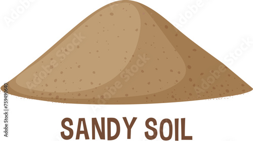 Simple vector graphic of a pile of sandy soil