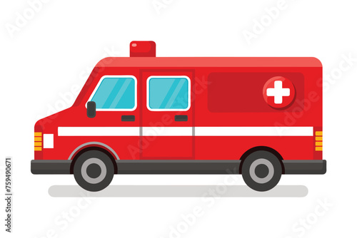  Emergency Response Vehicle ambulance vector art illustration