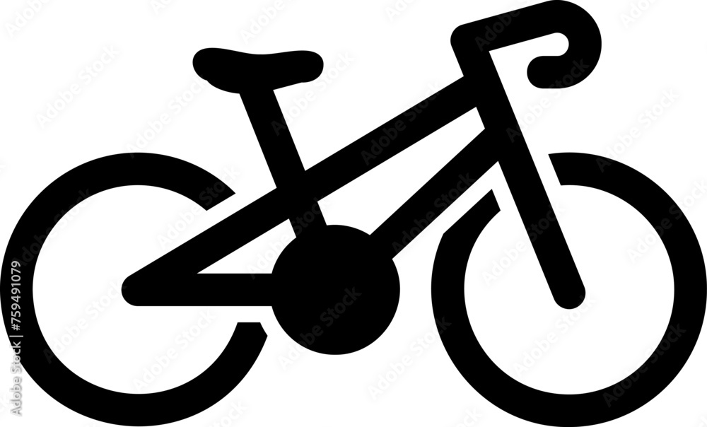 Bike silhouette with white background Bike silhouette with white background