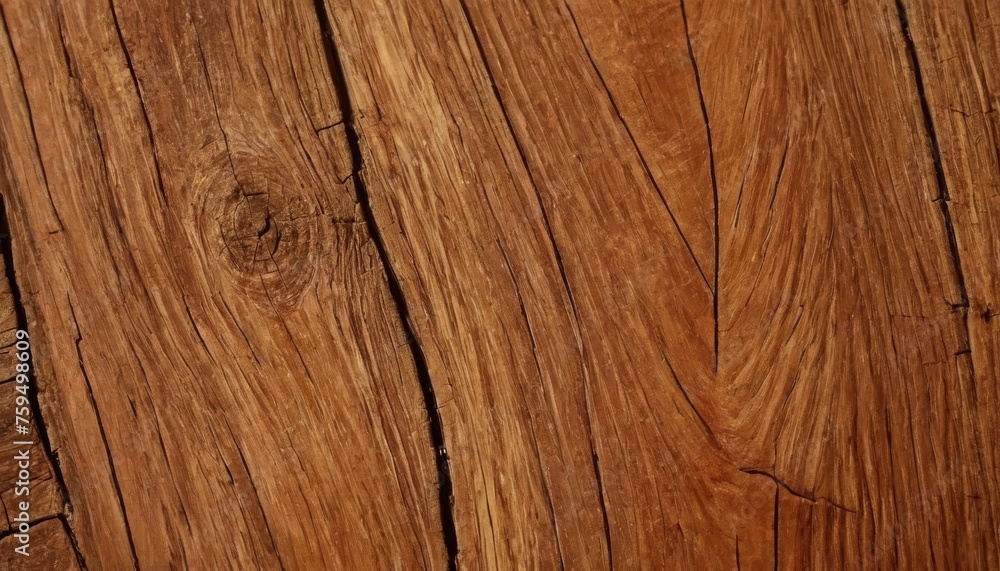 Old brown bark wood texture. Natural wooden background or cutting board