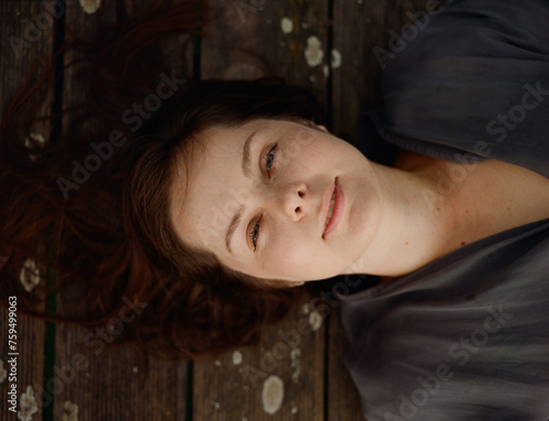 A peacefull woman portrait photo