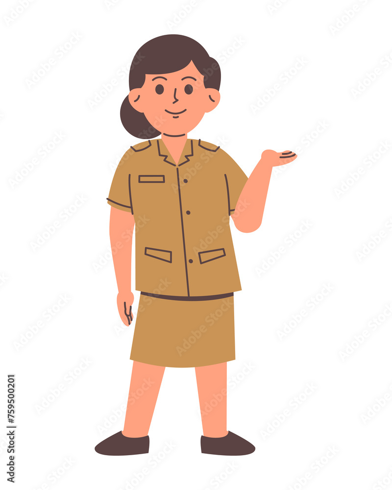 Indonesian female service servant character Indonesian female service servant character