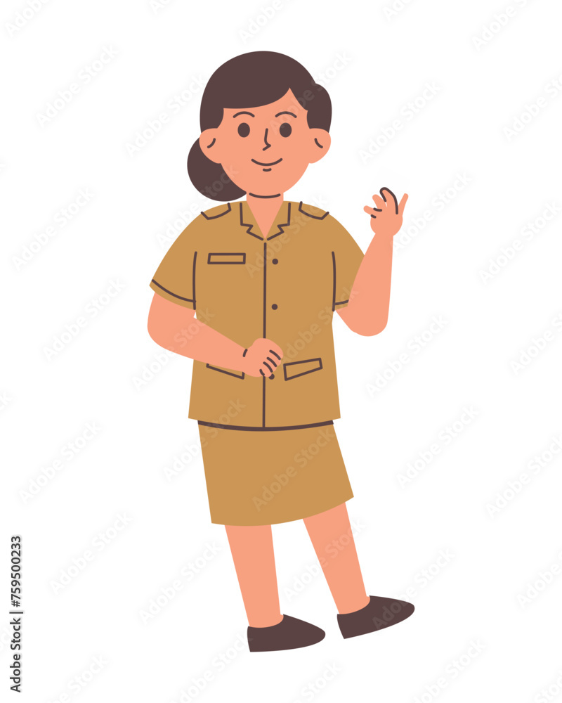 Indonesian female service servant character Indonesian female service servant character