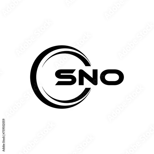 SNO letter logo design in illustration. Vector logo, calligraphy designs for logo, Poster, Invitation, etc.