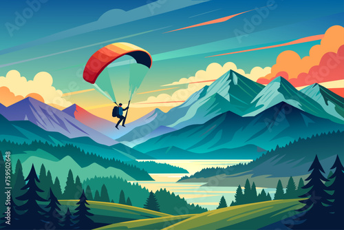 paragliding sport background