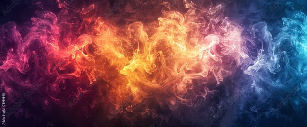 Background of colorful smoke fire, Background HD For Designer