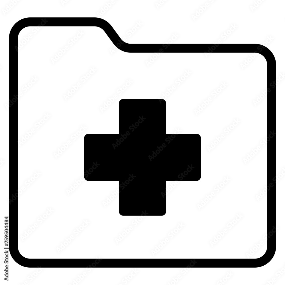 Fototapeta premium Medical results folders icon