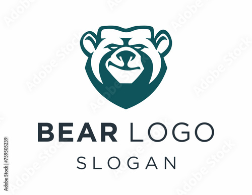 Logo design about Bear on a white background. made using the CorelDraw application. photo