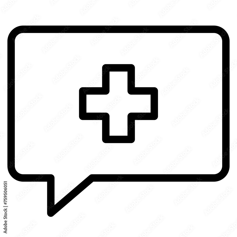 Obraz premium medical chat icon