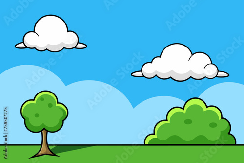 clouds sky background is tree