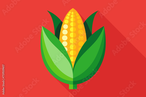 A picturesque arrangement of golden ears of corn against a vibrant green backdrop, offering a rich and inviting composition for culinary or nature-inspired imagery.