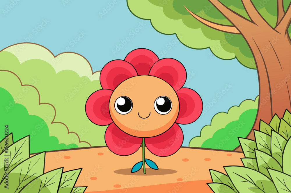Naklejka premium cutes flower background is tree
