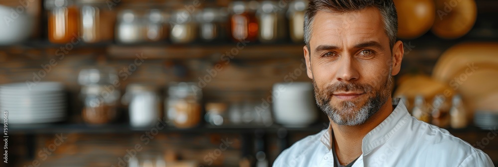 handsome middle age doctor man working , Background HD For Designer - obrazy, fototapety, plakaty 