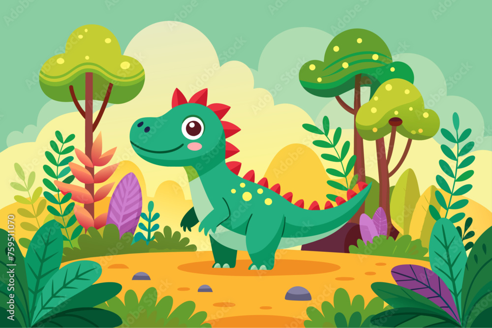 Obraz premium dino background is tree