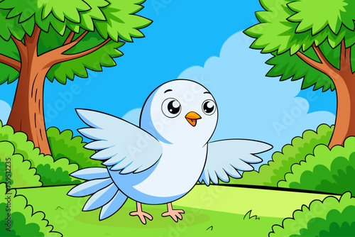 dove cute background is tree