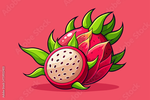 dragon fruit background is