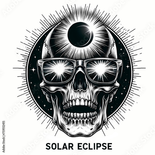 Skeleton total solar eclipse