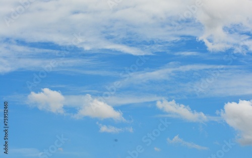 photo of bright blue sky in summer