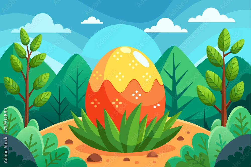 Egg with nature background perfect for Easter celebration