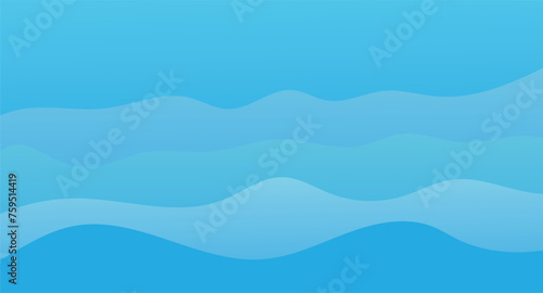  Simple minimal blue wave abstract background. Motion vector Illustration. Trendy gradients.