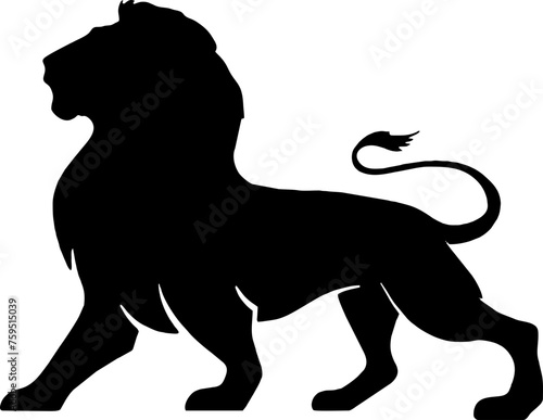 Lion Black Vector Silhouette