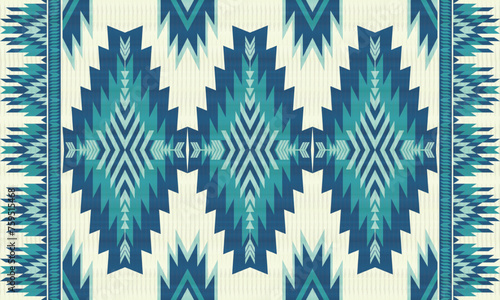American tribal ethnic native pattern.Traditional Navajo,Aztec,Apache,Southwest and Mexican style fabric pattern.Abstract vector motifs pattern.For fabric,clothing,blanket,carpet,woven,wrap,decoration