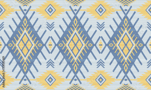 American tribal ethnic native pattern.Traditional Navajo,Aztec,Apache,Southwest and Mexican style fabric pattern.Abstract vector motifs pattern.For fabric,clothing,blanket,carpet,woven,wrap,decoration