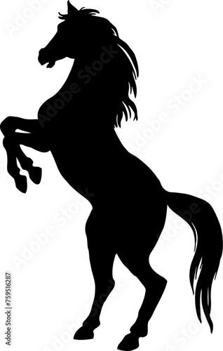  Horse Black Vector Silhouette