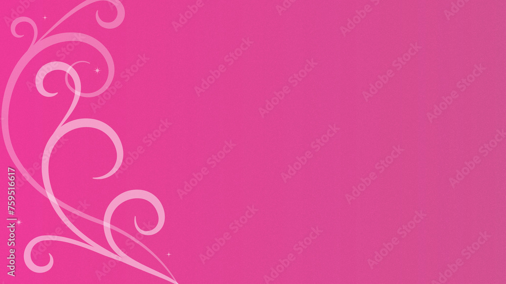 エレガントなツタ模様の背景素材　ピンク