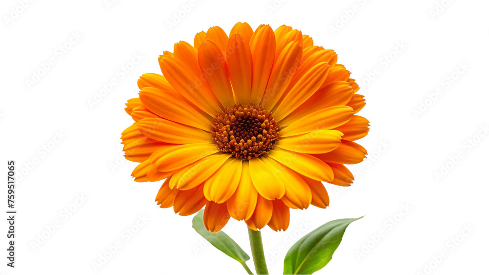 Calendula flower isolated on transparent background. Marigold flower. Calendula flower isolated on transparent background. Marigold flower.