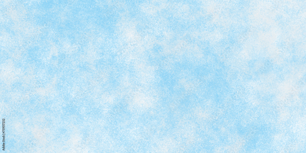 Abstract beautiful light blue cloudy sky clouds with stains, Blue grunge texture with grainy watercolor stains, The summer is colorful clearing day Good weather with natural clouds.