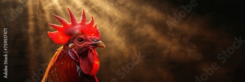 portrait beautiful rooster close, Background HD For Designer