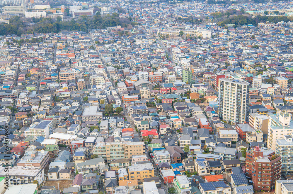 Obraz premium 千葉県市川市 アイ・リンクタウン展望施設からの街並み