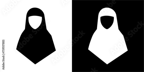 hijab icon eid muslim design photo