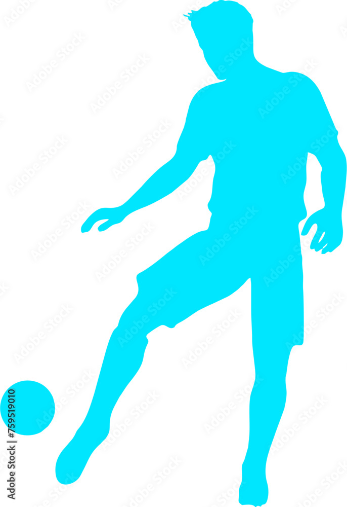  Foot Baller Vector Silhouette