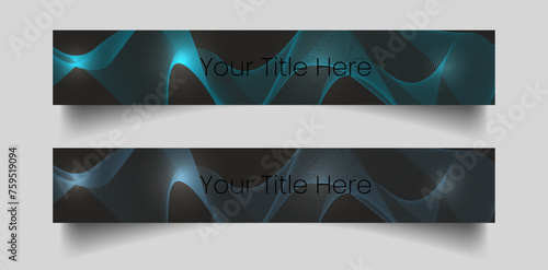 Blue line dark linkedin banner background