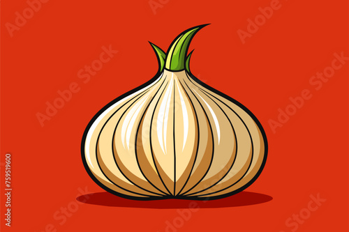 Fresh garlic cloves arranged on a rustic wooden table with a textured green background, creating a vibrant and earthy composition.