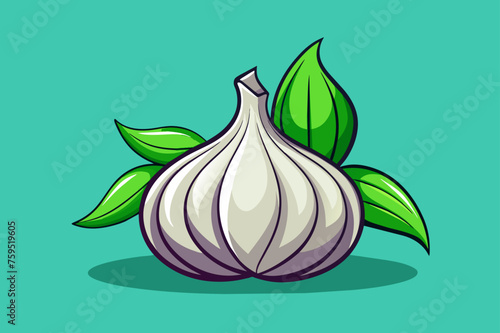 A backdrop of garlic bulbs and cloves creates a warm and inviting culinary atmosphere.