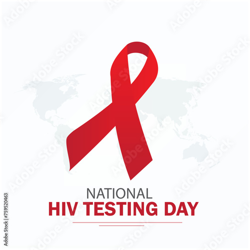National HIV Testing Day vector graphic is great for National HIV Testing Dayy celebrations. flat design. flyer design. flat illustration. Simple and Elegant Design