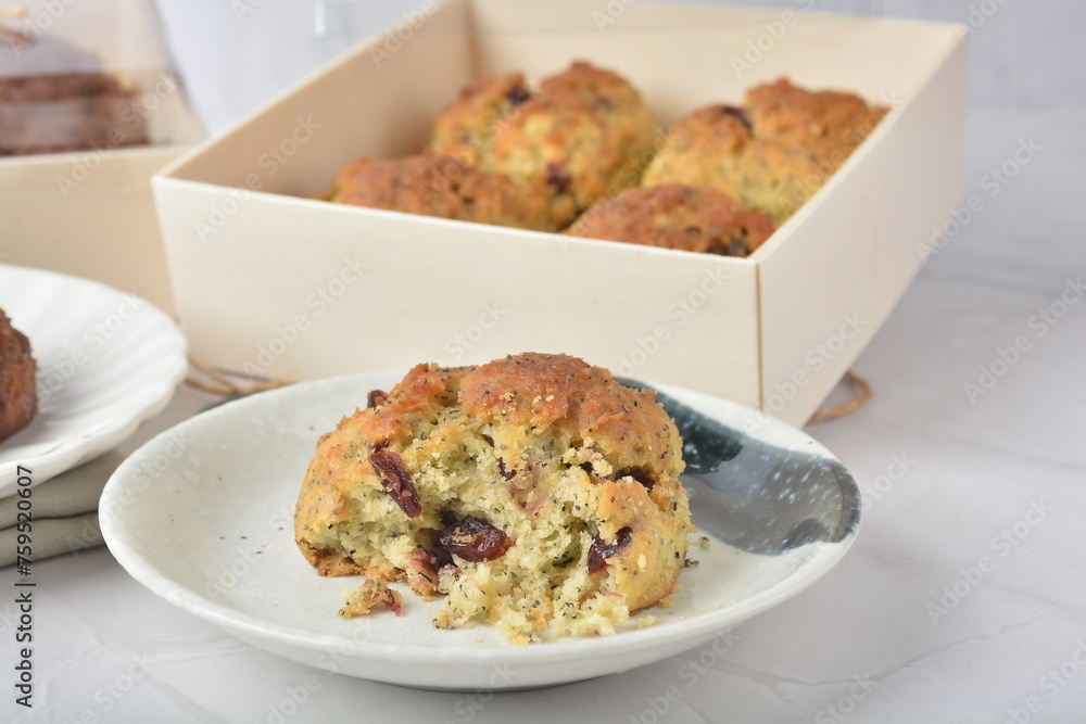 gourmet freshly bake golden Texas pope earl grey tea honey biscuit bun cake scone milk butter bread in square bento wood box on white marble table rose gold fork knife pastry halal dessert vegan menu gourmet freshly bake golden Texas pope earl grey tea honey biscuit bun cake scone milk butter bread in square bento wood box on white marble table rose gold fork knife pastry halal dessert vegan menu