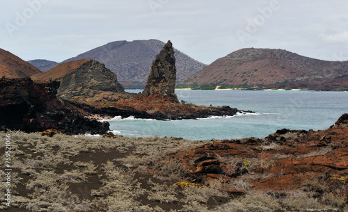 The rock on Bartolome island Galapagos photo