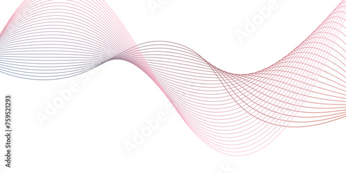 Colorful and gradient color abstract geometric wave line pattern, banner and design presentation concept wave lines, curved line for creative design, cover, presentation and card.